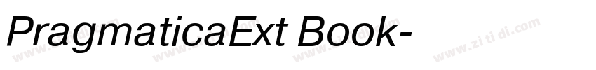 PragmaticaExt Book字体转换
